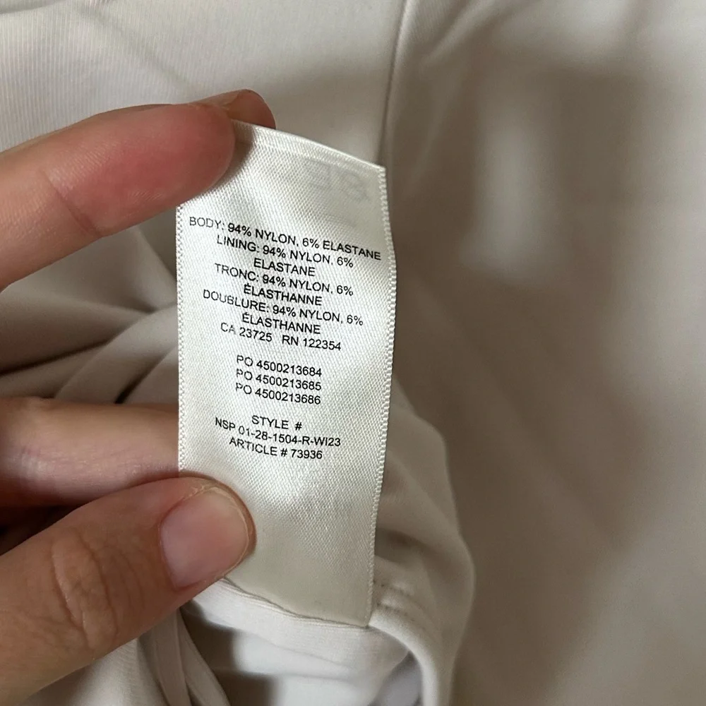 Babaton by Aritzia Contour Longsleeve Bodysuit Nude Pink/Cream Size XS - Picture 5 of 5